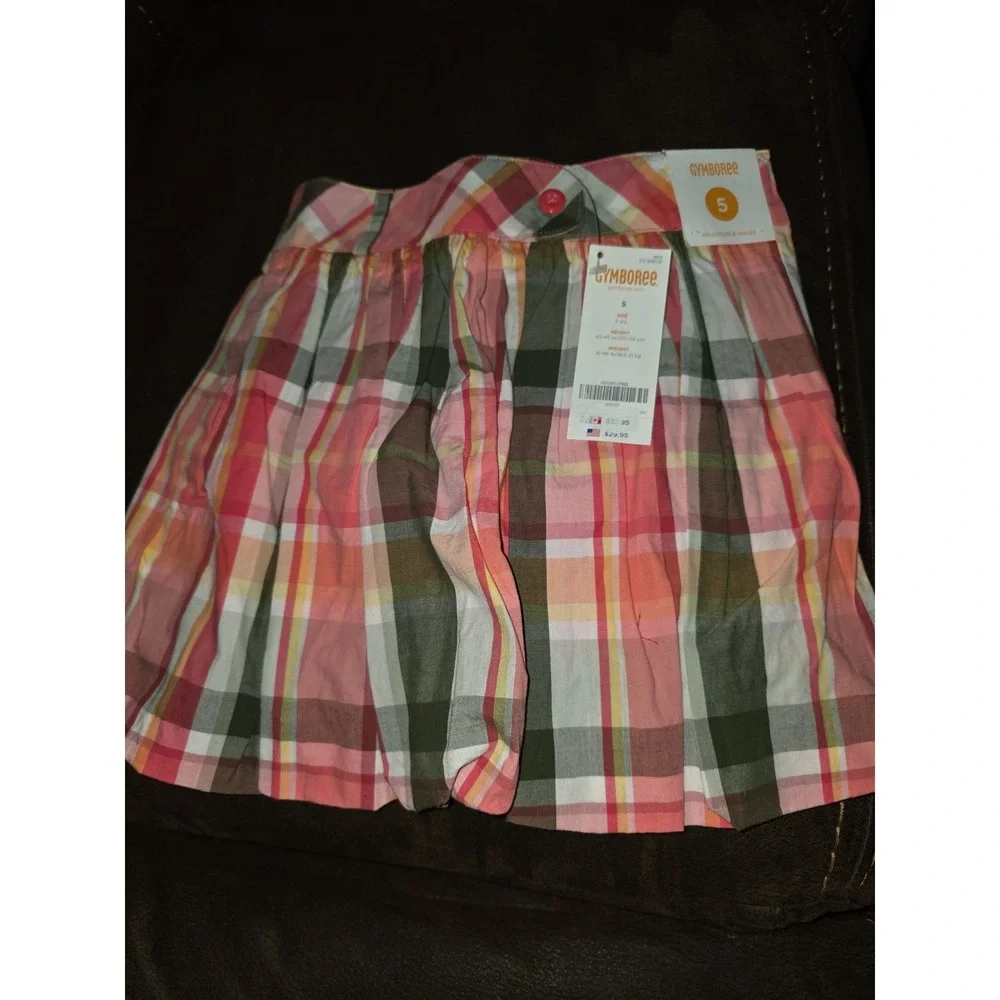 Gymboree‎ friendship camp plaid skirt size 5 nwt